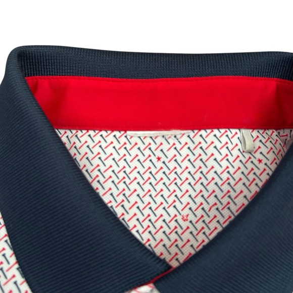 Puma Volition Celebration Golf Polo USA America Performance White Patriotic L/XL - Picture 7 of 10